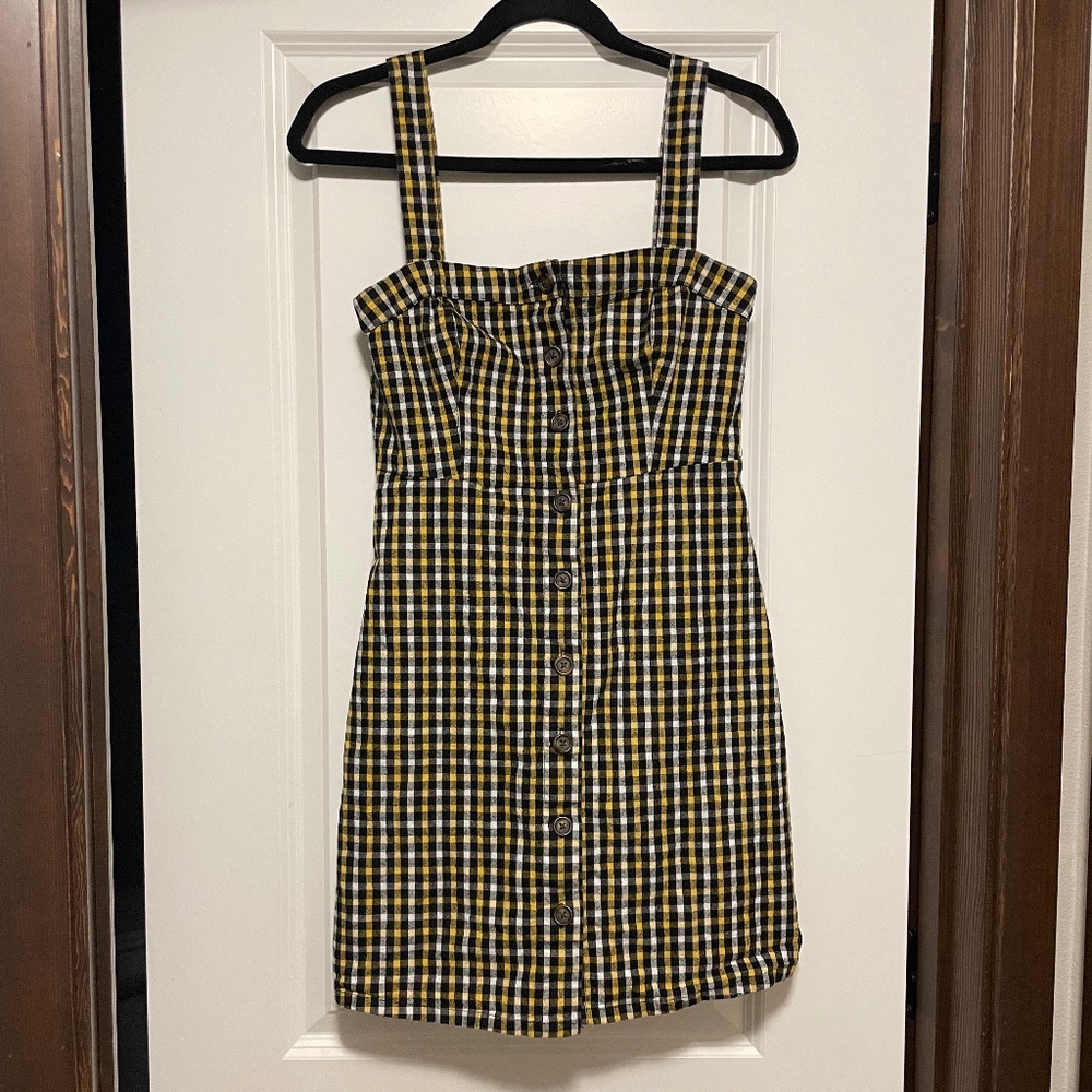 Gingham Button Dress